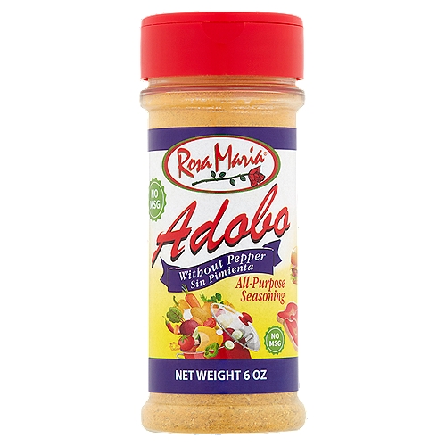 Rosa Maria Adobo without Pepper All-Purpose Seasoning, 6 oz