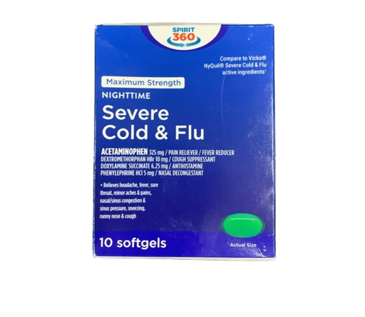 Spirit 360 Severe Cold & Flu 10 softgels