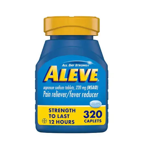 Aleve Naproxen Sodium 220 mg. Pain Reliever/Fever Reducer, 320 Caplets