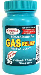 Certified Plus Simethicone Gas Relief 80mg 36 Chewable Tablets 