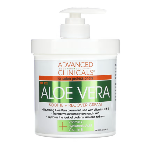 Advanced Clinicals, Aloe Vera soothe + Recover cream, 16 oz(454g) 