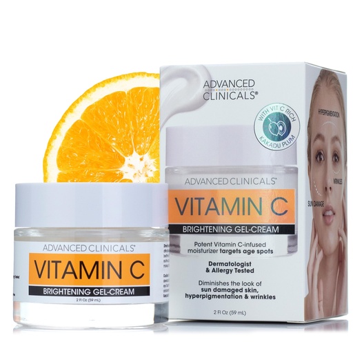 Advanced Clinicals, Vitamin C Brightenng gel-cream 2 oz (59 ml)