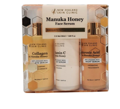 New Zealand skin clinic Manuka honey face serum brightening power trio 3x 50ml