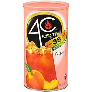 4C Natural Peach Flavor Iced Tea Mix, 5 lb (2,34kg)