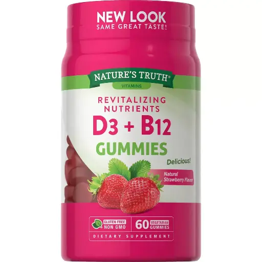 Nature's Truth Essential D3 + B12  gummies 60 gummies 