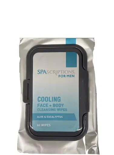 SPAScriptions For Men - Cleansing Wipes - Face + Body - Cooling 