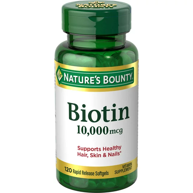 [SR] Nature's Bounty - Biotin Supplement, 5000mcg, 72 Rapid Release Softgels 