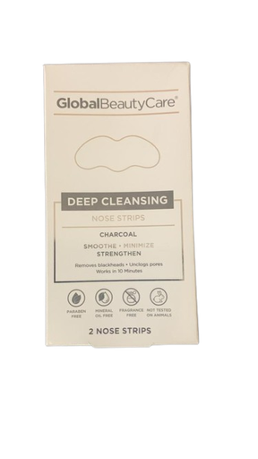 GlobalBeautyCare Deep cleansing Nose Strips charcoal (2 strips)