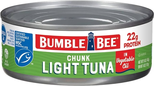 Bumble Bee Chunk Light Tuna In water, 5 oz Cans