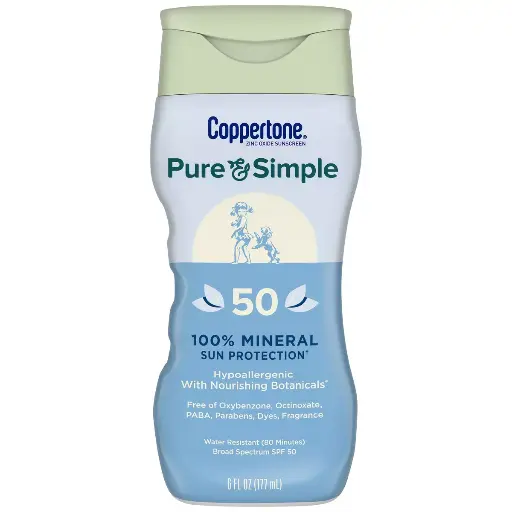 Coppertone Pure & Simple 50 Sunscreen Lotion (177ml)