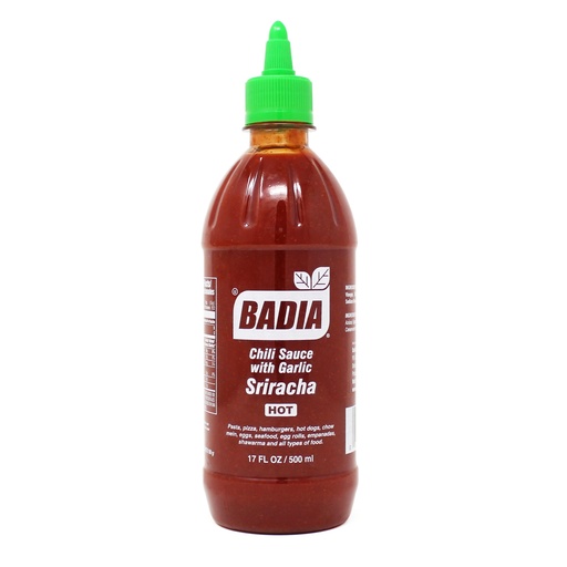 Badia Sriracha Hot Chili Sauce, 17 oz (500ml)