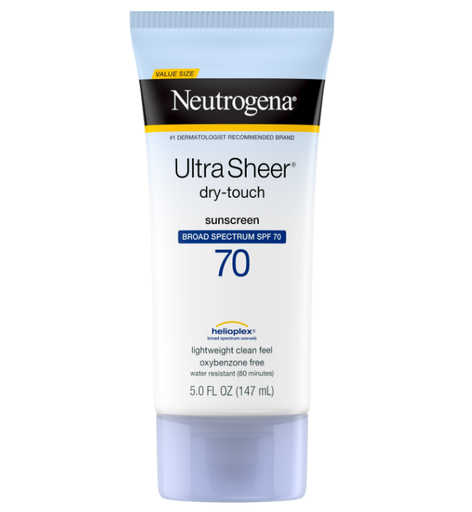 Neutrogena Ultra Sheer Dry-Touch Sunscreen - SPF 70, 5 oz. (147 ml) 