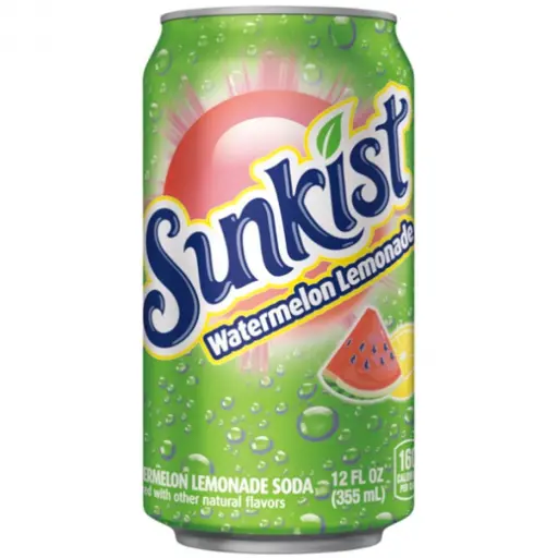 Sunkist watermelon lemonade Soda can, 12 Oz (355ml)