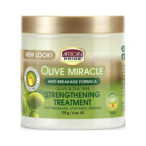 African Pride Olive Miracle Anti breakage formula olive & tea tree strengthening treatment 170g/ 6 oz 