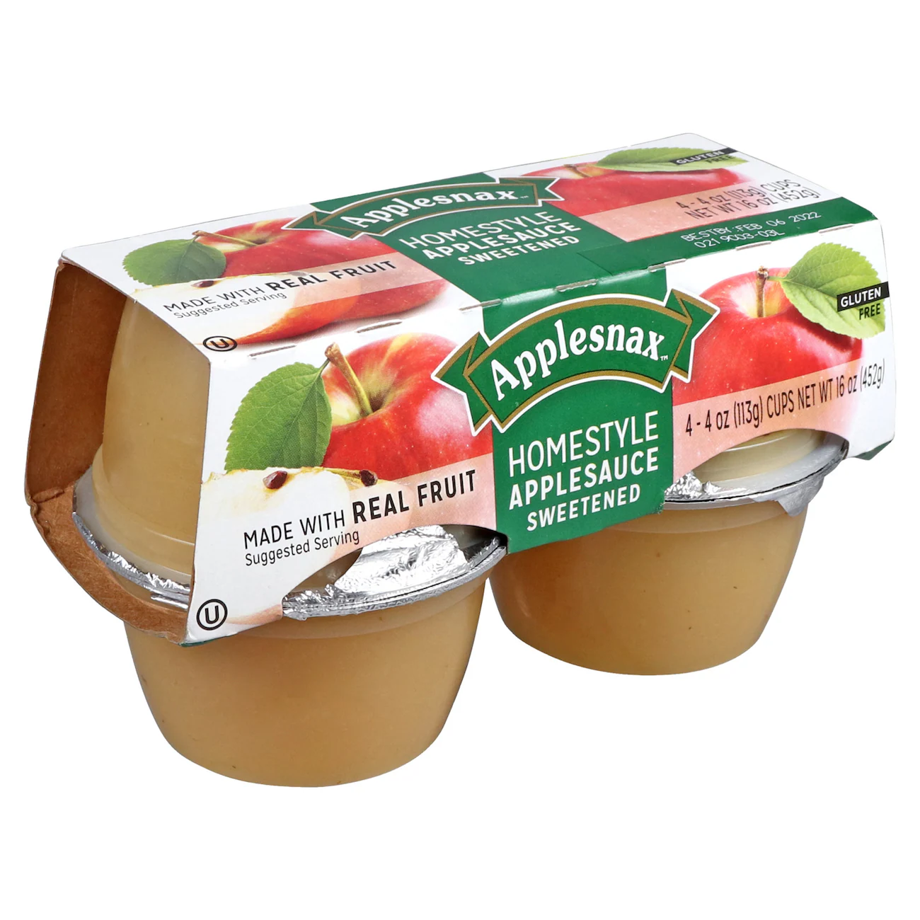 Applesnax Homestyle Applesauce, 6-ct. Packs 