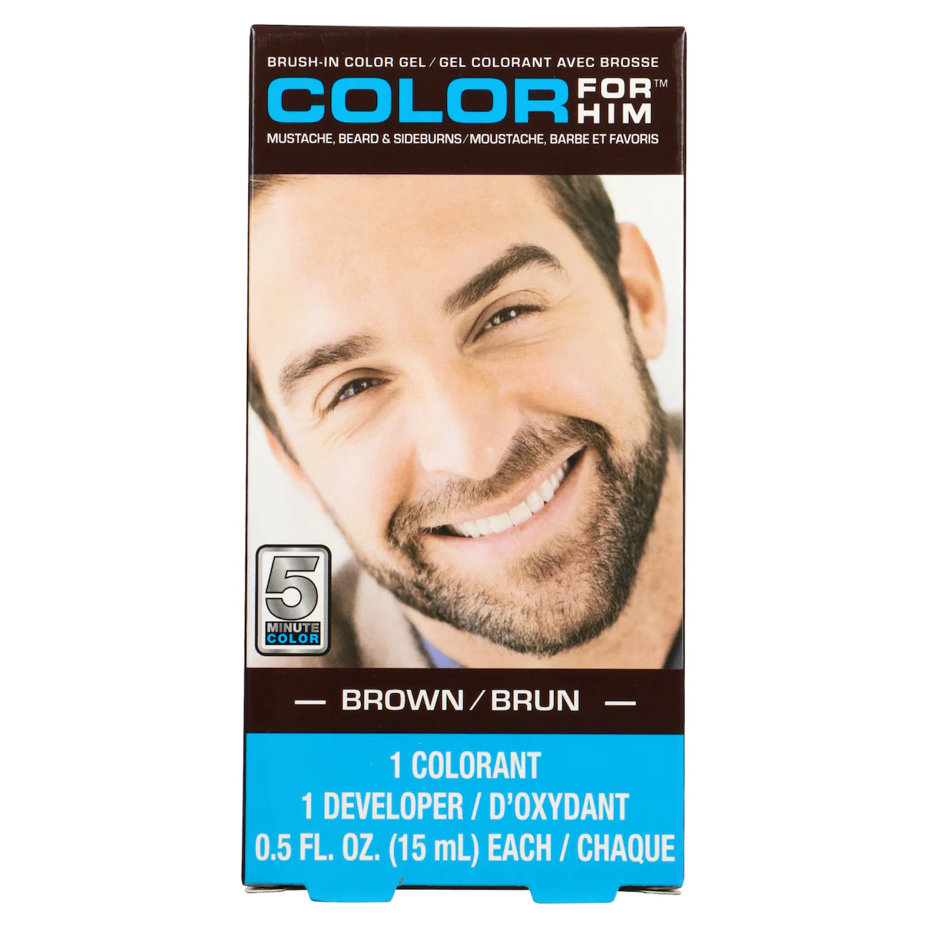 Color For Him Men's Brush-In Brown Hair Coloring, 0.5-oz.