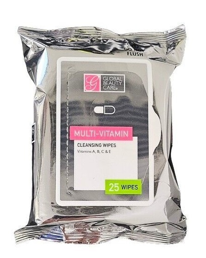 [DT] Global Beauty Care Multi-Vitamin Cleansing Wipes 25 ct