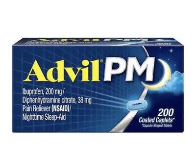 Advil PM, Pain Reliever / Nighttime Sleep Aid, 200 Caplets