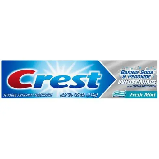 Crest Baking Soda and Peroxide Whitening Fluoride Toothpaste with Tartar Protection, Fresh Mint