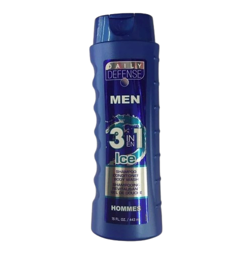 Daily Defense, Mens 3 in1 Body Wash, Ice 15 fl oz