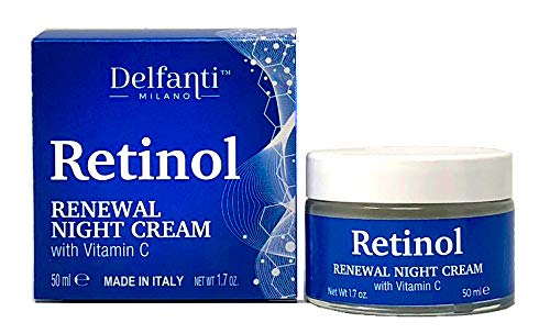 Delfanti Milano • RETINOL RENEWAL Night Face and Neck Cream • Moisturizer with Vitamin C • Made in Italy • 1.7 oz