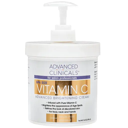 [AM] Advanced Clinicals, Vitamin C advanced brightening cream, 16 oz(454g)