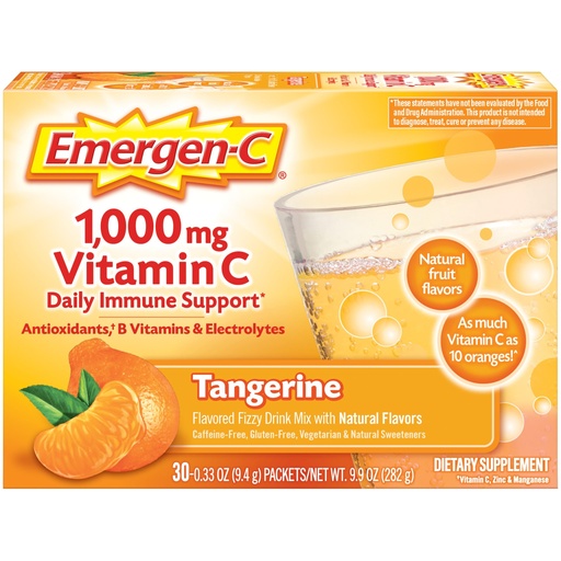 Emergen-C Tangerine Dietary Supplement Fizzy Drink Mix with 1000mg Vitamin C