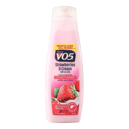 [DT] Alberto VO5 Moisture Milks Moisturizing Conditioner - Hair Conditioner with Soothing Soy Milk Protein - Strawberries and Cream Scent - 15 oz