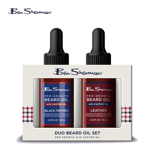 [MC] Ben Sherman Beard Oil for Men, 2 Pack Beard Growth Oil 1 Fl Oz