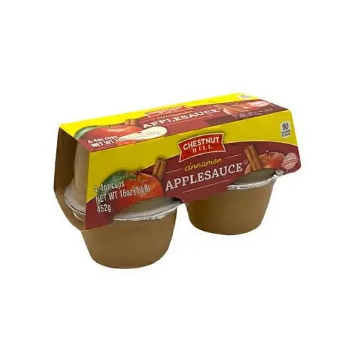 Chestnut Hill Applesauce Cinnamon 4-4oz cups(452g)