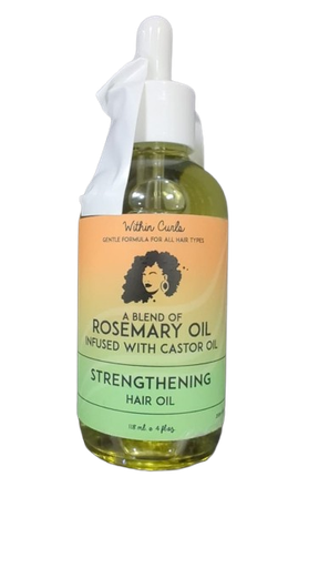 Within curls a blend of Rosemary Oil infused with castor oil  4 oz (118ml)  
