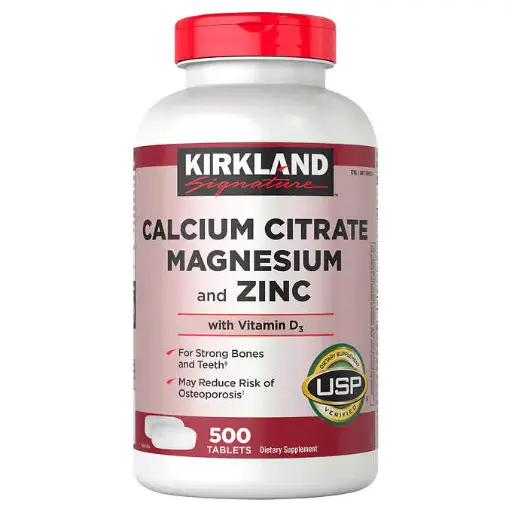 Kirkland signature Calcium Citrate Magnesium and Zinc 500 tablets [0890]