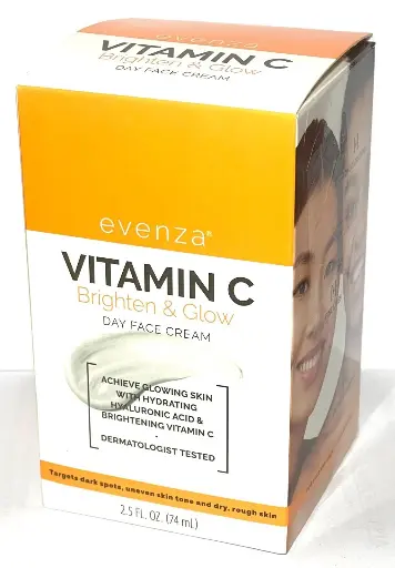 Evenza Vitamin C Brighten & Glow Day Face Cream 2.5 fl oz (74ml)   