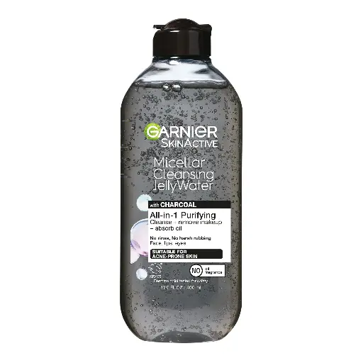 Garnier SkinActive Micellar Charcoal Cleansing Purifying Jelly Water, 13.5 fl oz