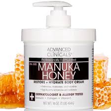[BL] Advanced Clinicals - Manuka Honey Restore + Hydrate body Cream - 16 oz(454g)