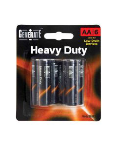 Generate AA Heavy Duty Batteries, 6 Ct