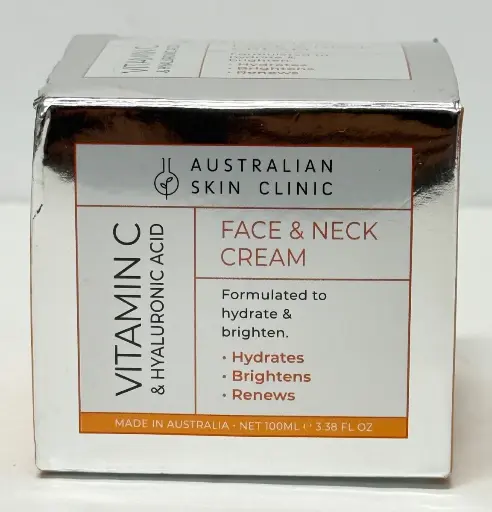 Australian Skin Clinic- Face& Neck Cream Vitamin C & Hyaluronic Acid (100ml)  