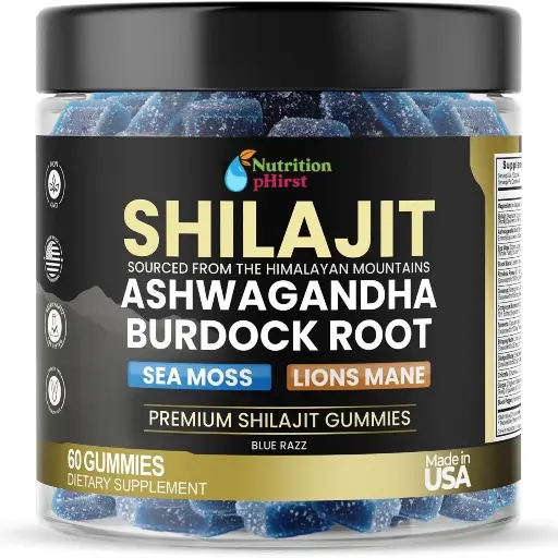 MRJDJDD Shilajit, ashwagandha, burdock root (60 gummies)
