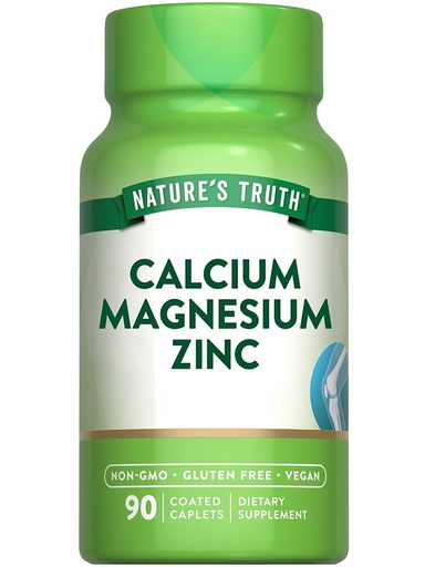 Nature's Truth, Calcium Magnesium Zinc, 90 Coated Caplets