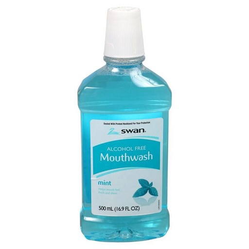 Swan Antiseptic Mouth Rinse icemint Mouthwash, 16.9 oz. (500ml)