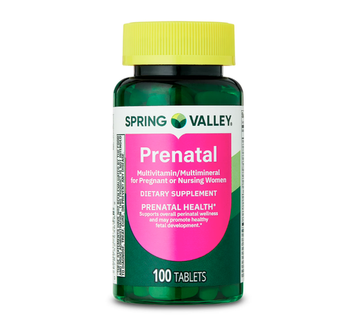 [WM] Spring Valley  - Prenatal Multivitamin/Multimineral for Pregnant and Nursing Women Dietary Supplement Tablets, 100 Count