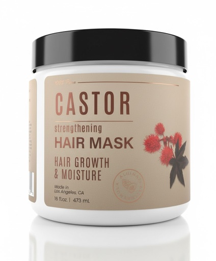 [DL] 100% Pure - Castor - strenghtening - Hair Mask - Hair growth & Moisture - 437mL
