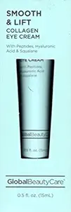 Global Beauty Care Smooth & Lift Collagen Eye Cream with Peptides, Hyaluronic Acid & Squalane 0.5fl oz