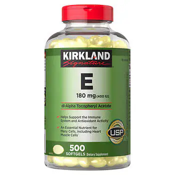 Kirkland Signature Vitamin E 180 mg., 500 Softgels