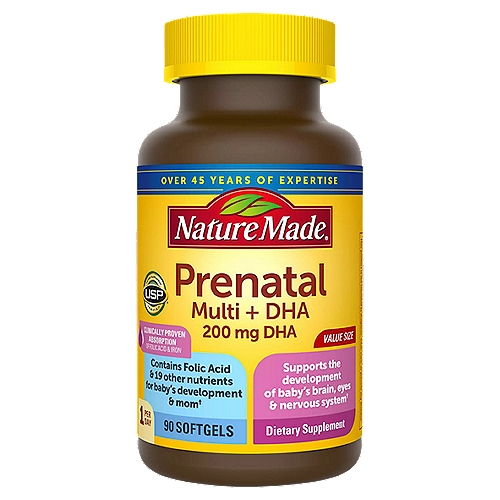 Nature Made Prenatal Multi + DHA Softgels, 90 Count