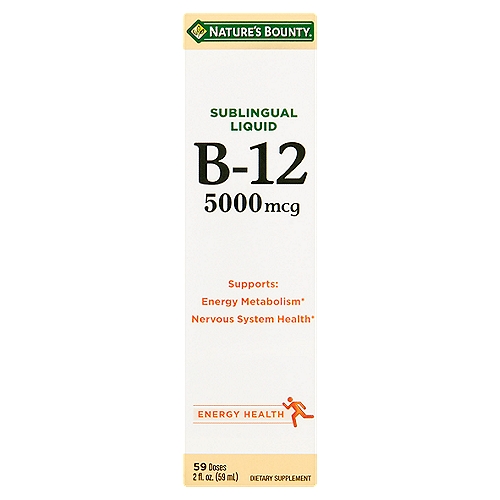 Nature's Bounty - B-12 sublingual liquid 5000mcg,