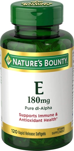 [SR] Nature's Bounty - E 180mg Pure dI-Alpha Softgels, 120 Count