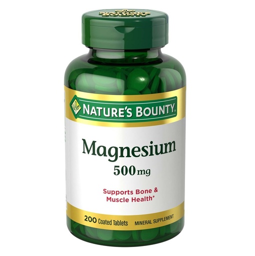 [SR] Nature's Bounty - Magnesium Tablets 500mg, 200 Count