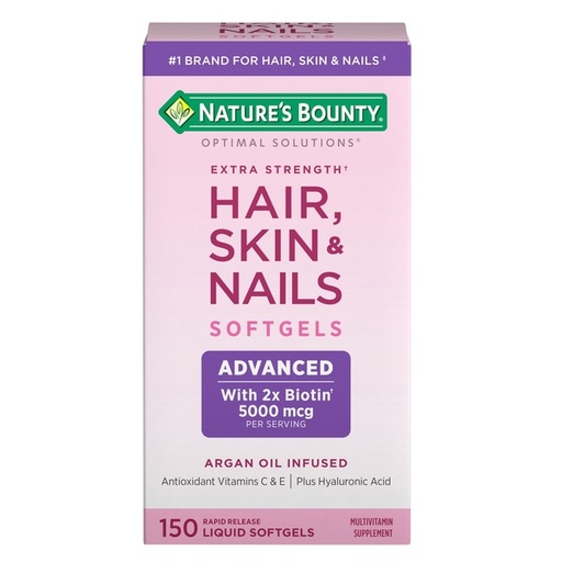 [SR] Nature's Bounty - Hair, Skin & Nails Multivitamin Supplement, 5000 mcg, 150 count