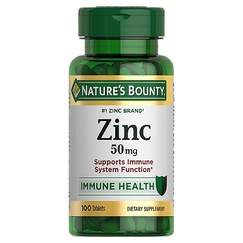 Nature's Bounty - Zinc, Immune Support, 50 mg, 100 Caplets